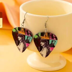 Taylor Swift Album Cover Inspired Guitar Pick Earrings